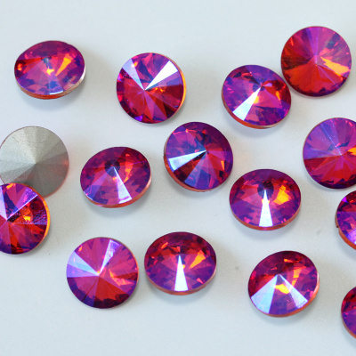 High Quality Glass Round Rivoli Point Back Rhinestones For Garment