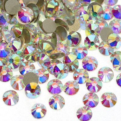 Wholesale Golden Buttom Glass Non Hot Fix Rhinestone