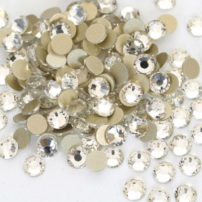 Wholesale Golden Buttom Glass Flat Back Rhinestone