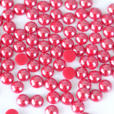 Factory manufacture 2mm to 10mm red color China pearl hotfix ceramic for latest shirt designs for women 