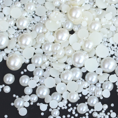 ABS Plastic Half Round White Pearl for Dressing