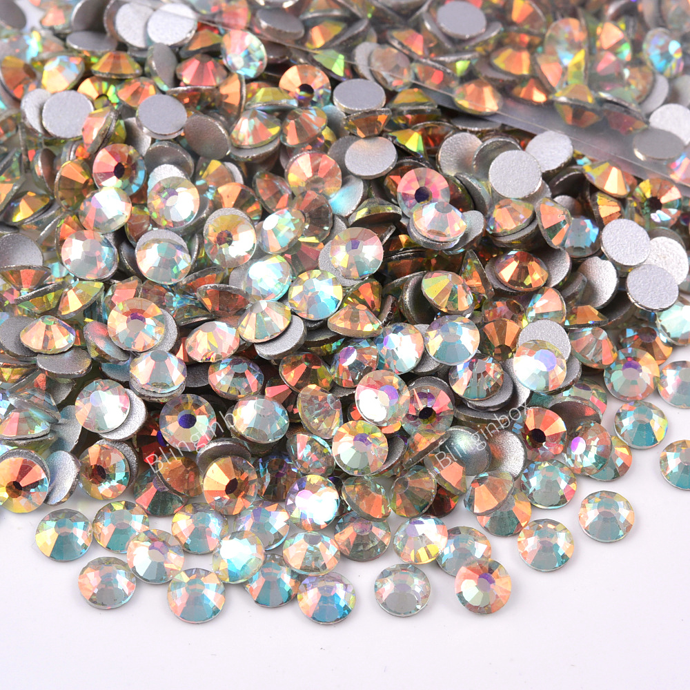 Blinginbox Wholesale SS16 SS20 Lucky Sunshine Non Hot Fix Rhinestones Crystals AB Glass Rhinestone Nails Art Strass For Dress