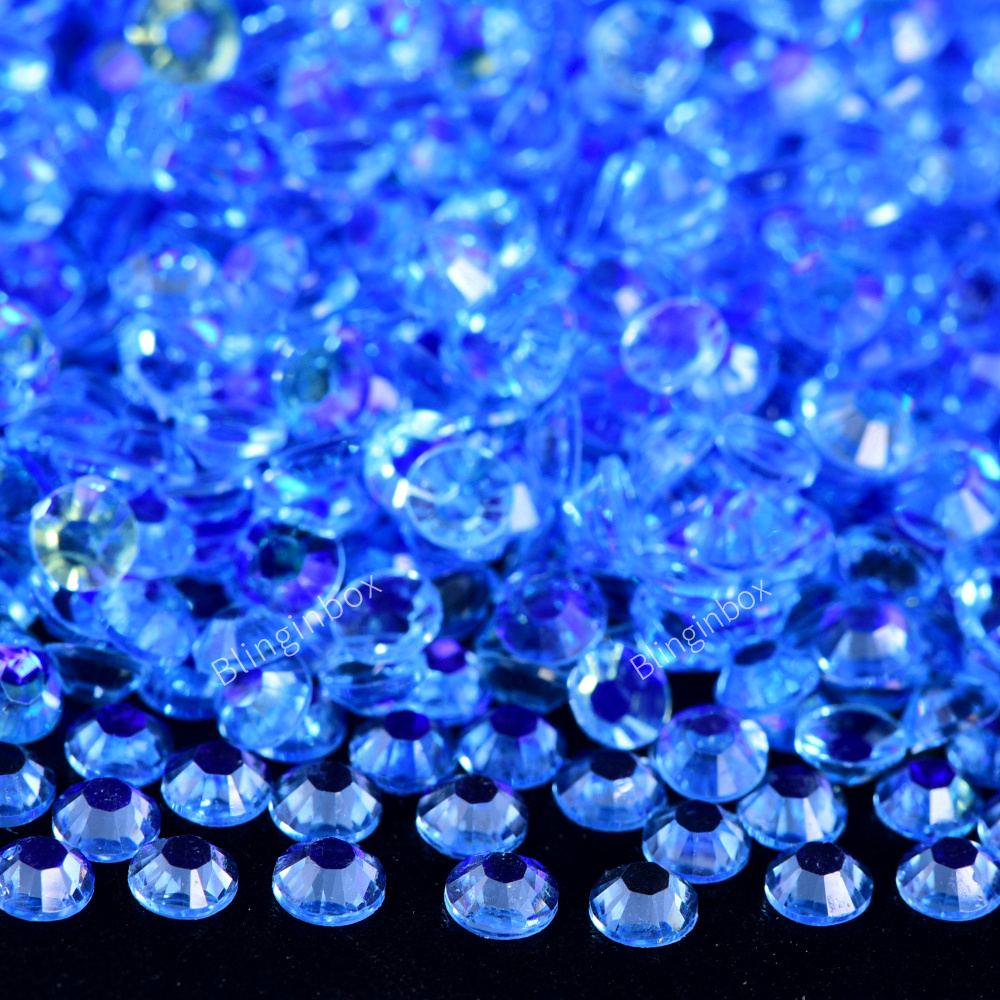 Blinginbox New Arrivals 3mm 10000pcs Package Loose Resin Rhinestone Flatback Aurora Crystals Rhinestones For DIY Nail Art